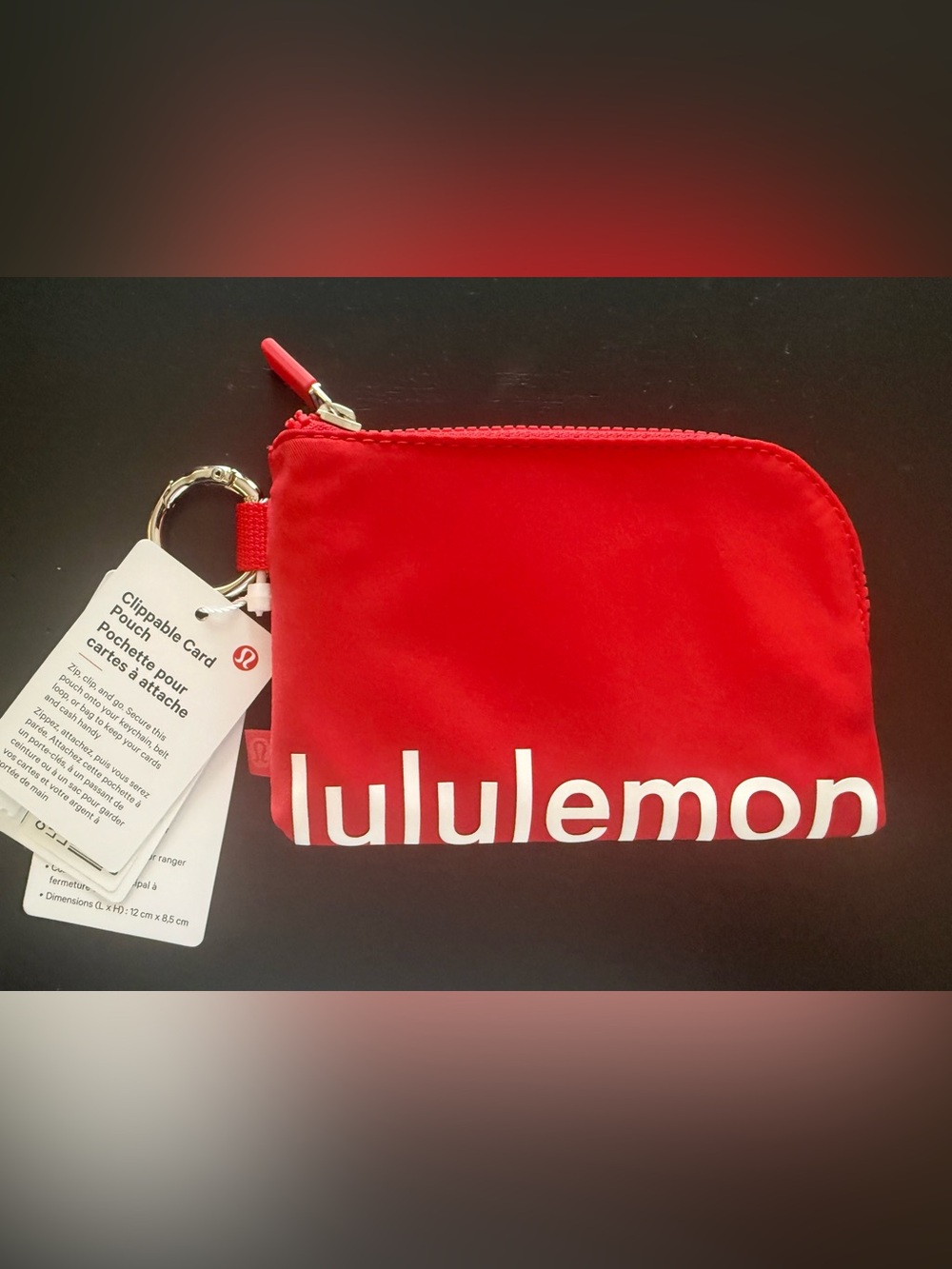 Lululemon NWT Red Clippable Card Pouch - Picture 7 of 7
